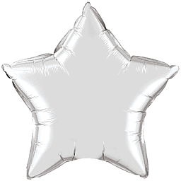 4" Silver Star Foil Balloon