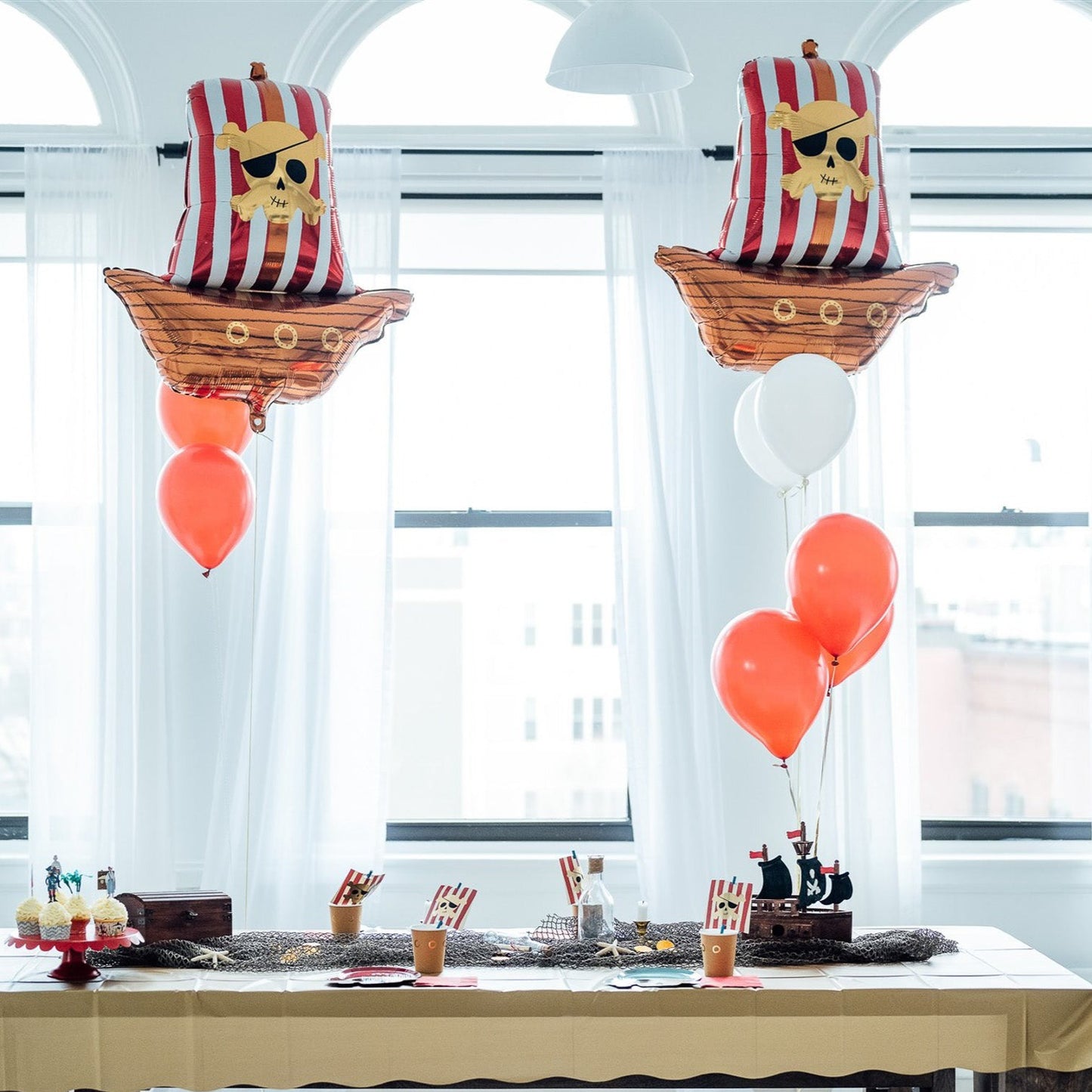 Ahoy Pirate Coloring Paper Tablecloth — Party, Girl!