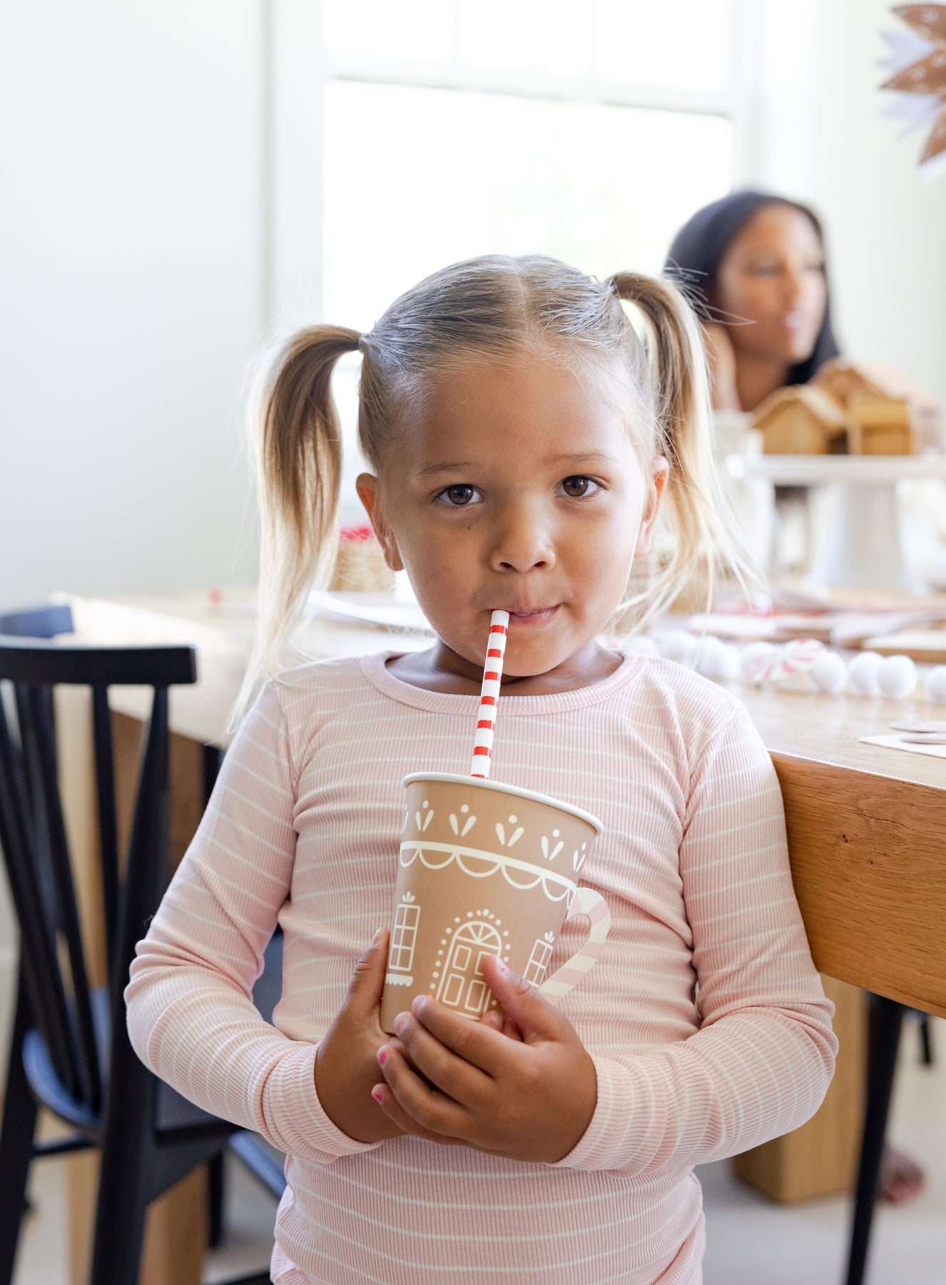 Gingerbread House Paper Party Cup with Handle