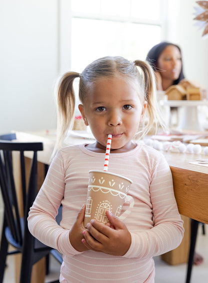 Gingerbread House Paper Party Cup with Handle