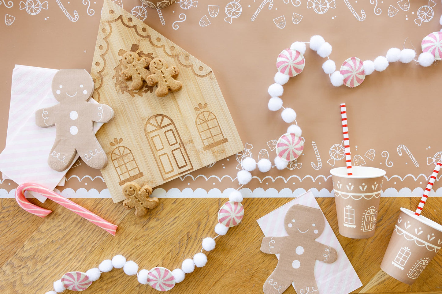 Gingerbread House Paper Party Cup with Handle