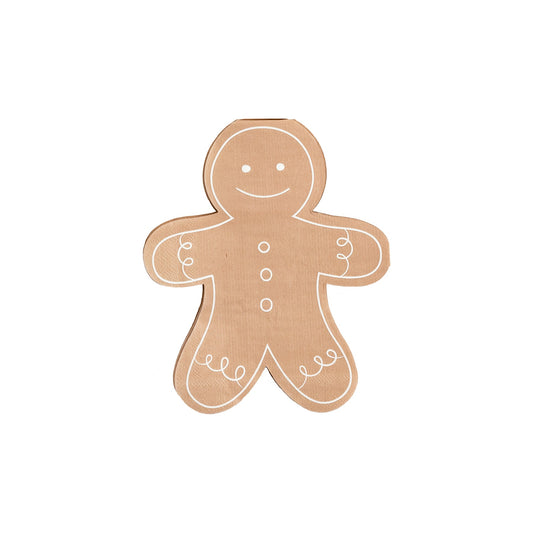 Occasions by Shakira Gingerbread Man Shaped Napkins