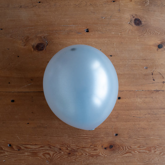 12" Metallic Silver Latex Balloons