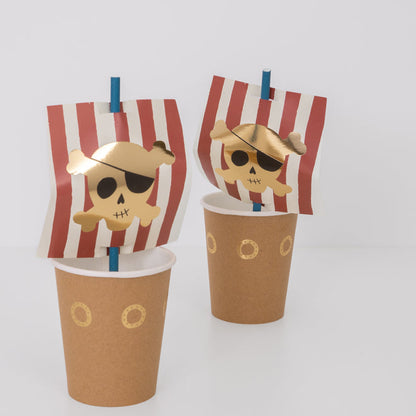 Pirate Cup and Straw Set