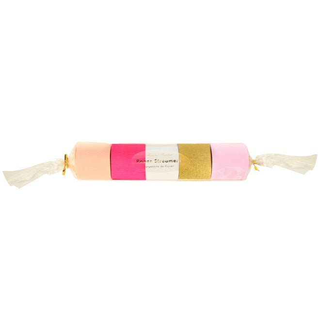 Pink Gold Peach Streamer Set