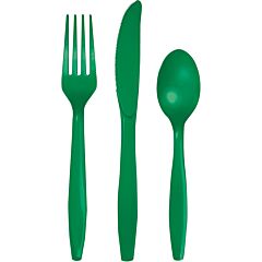 Emerald Green Silverware Set